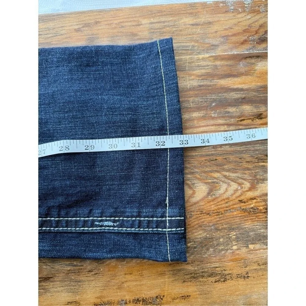 B8 MEK Denim Bootcut Jeans Womens‎ 28 Dark Wash Cotton Embroidered Y2K Vintage
